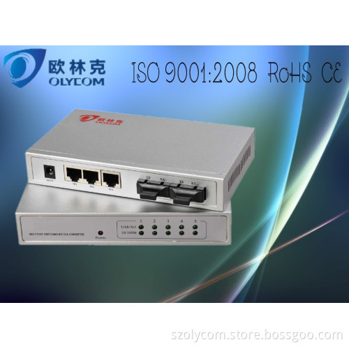 10/100m 2 Optic + 3 RJ45 Mini Fiber Switch (TA723-FE/S20)